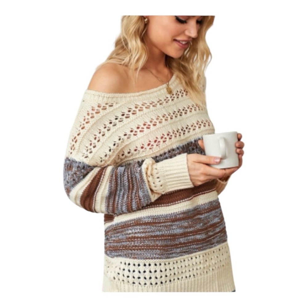 Neutral stripes sweater - Picture 3 of 8
